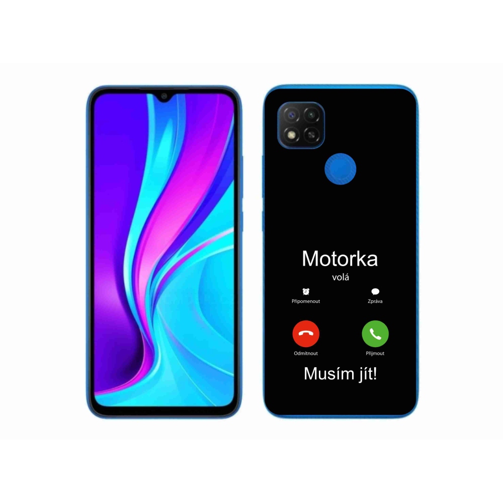 Gélový kryt mmCase na Xiaomi Redmi 9C - motorka volá čierne pozadie