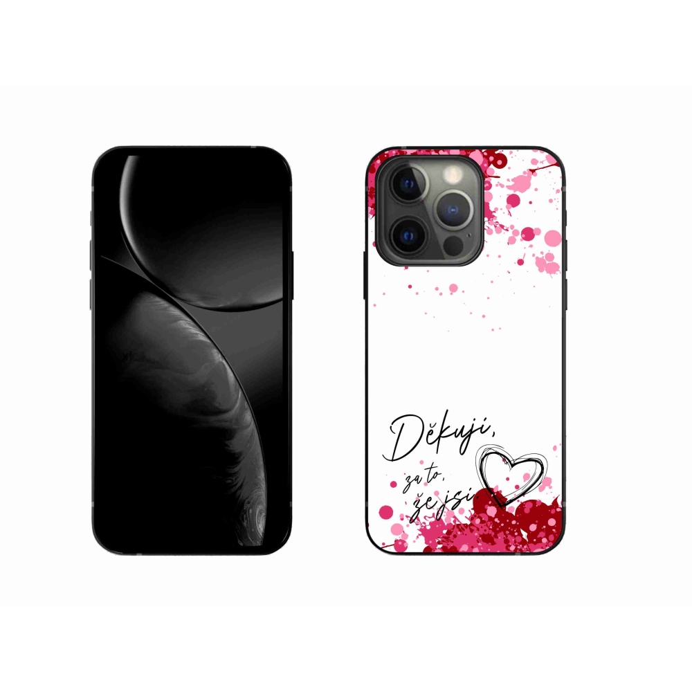 Gélový kryt mmCase na iPhone 13 Pro 6.1 - zamilovaný text 2 biele pozadie