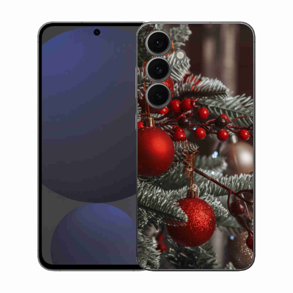 Gélový kryt mmCase na Samsung Galaxy S25 FE - vianočné ozdoby 2
