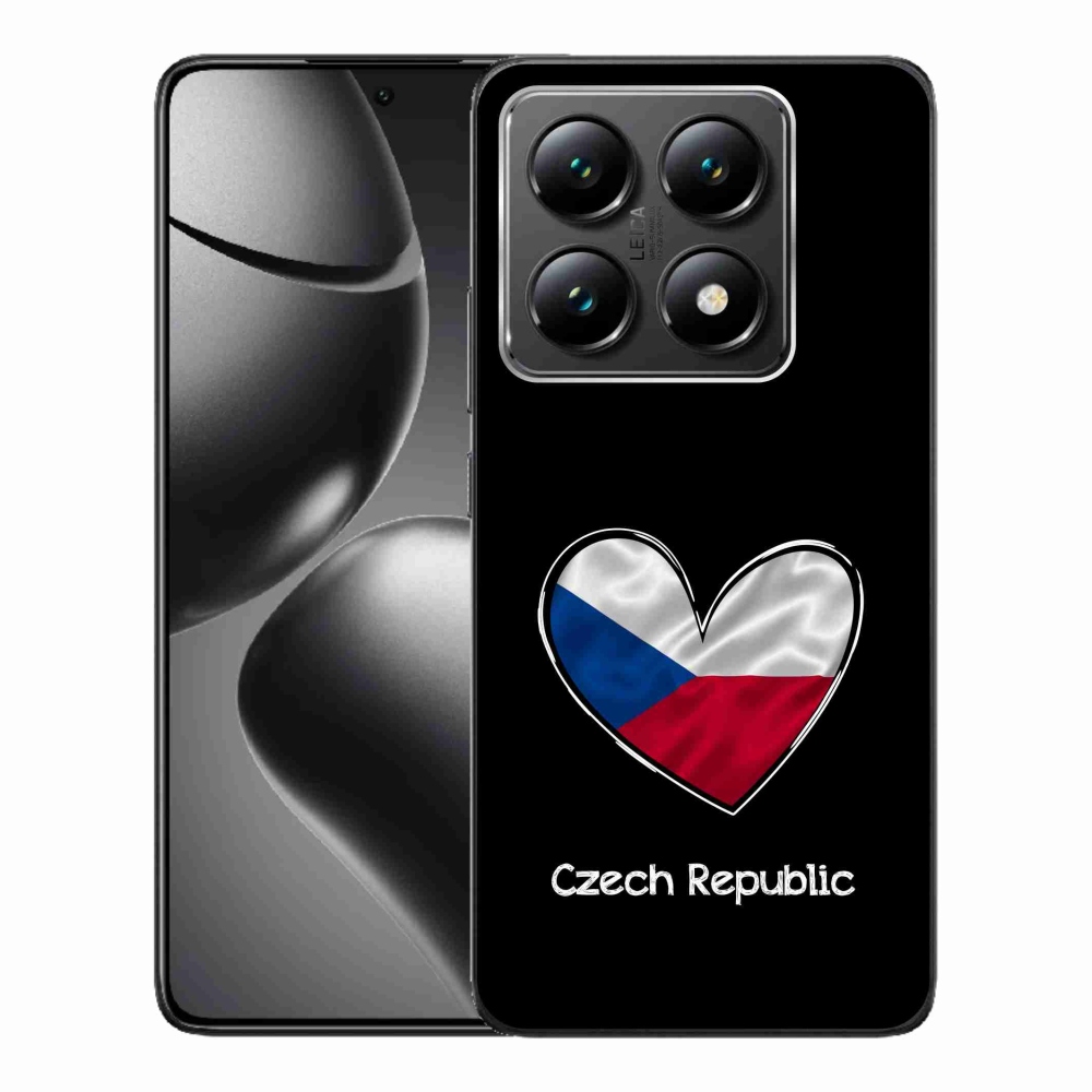 Gélový kryt mmCase na Xiaomi 14T - vlajka srdca čierne pozadie