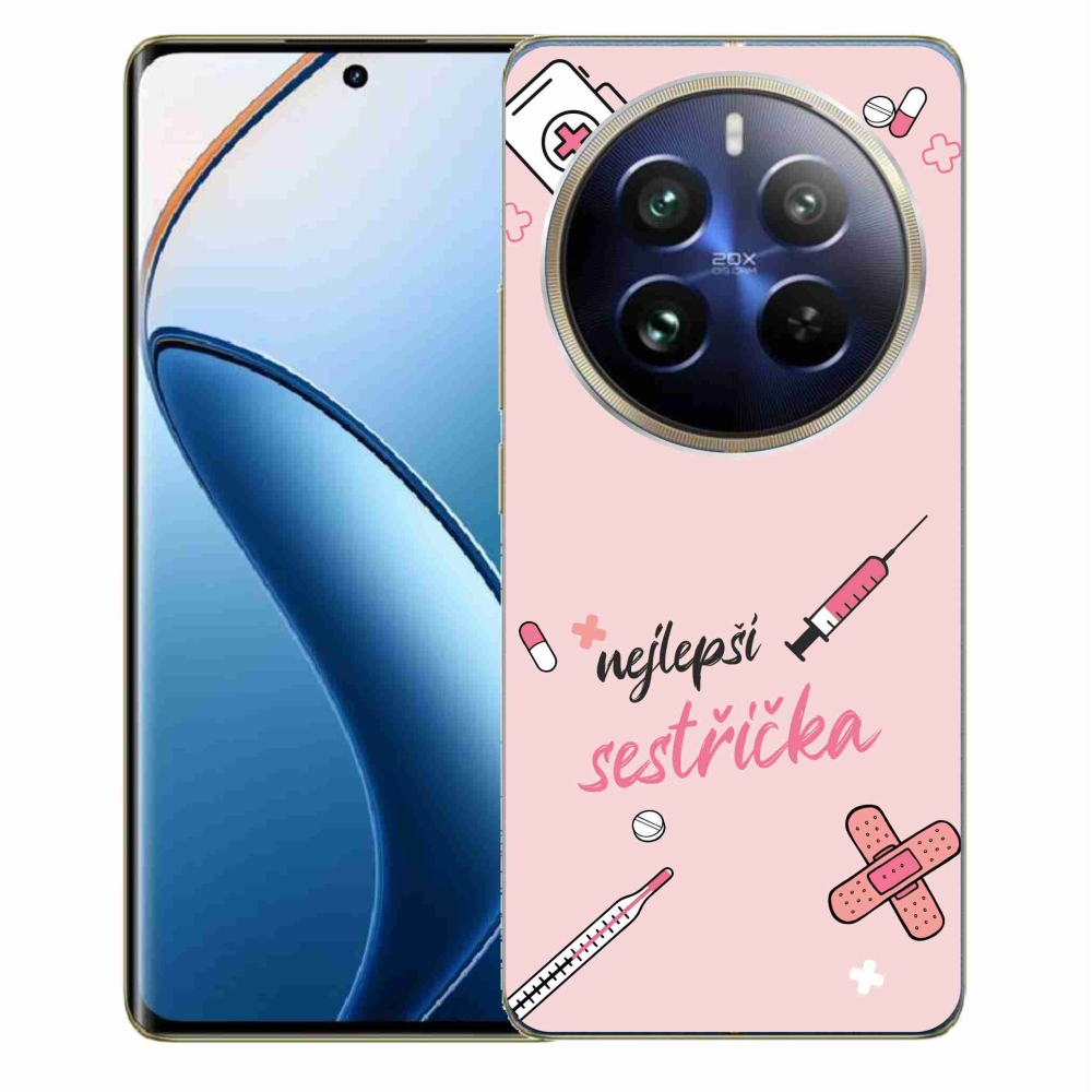 Gélový kryt mmCase na Realme 12 Pro 5G/12 Pro+ 5G - najlepšia sestrička ružové pozadie