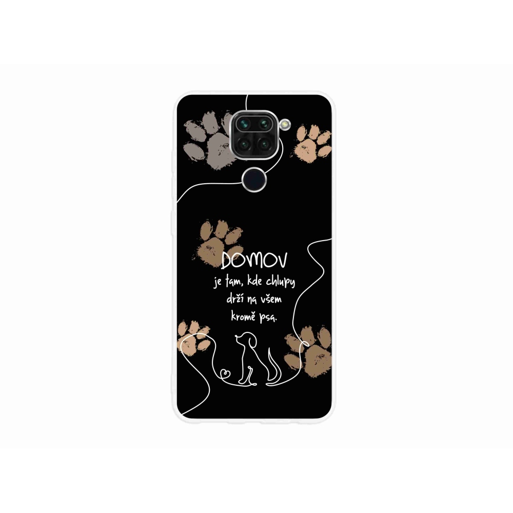 Gélový kryt mmCase na Xiaomi Redmi Note 9 - psí motív čierne pozadie