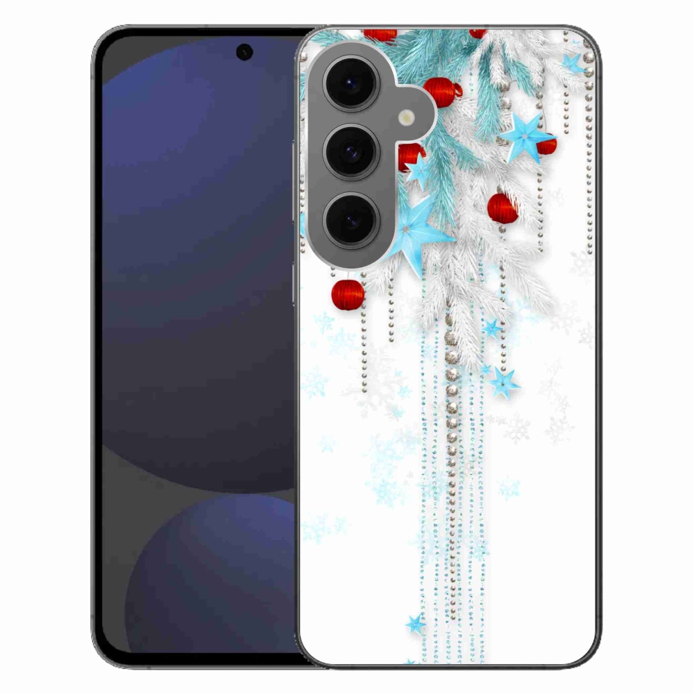 Gélový kryt mmCase na Samsung Galaxy S24 FE - vianočné ozdoby