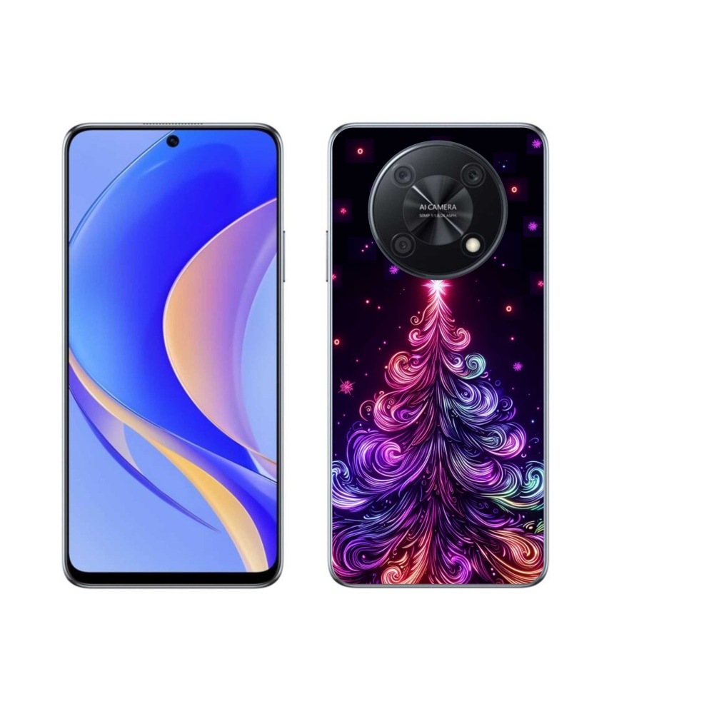 Gélový kryt mmCase na Huawei Nova Y90 - neónový vianočný stromček 1