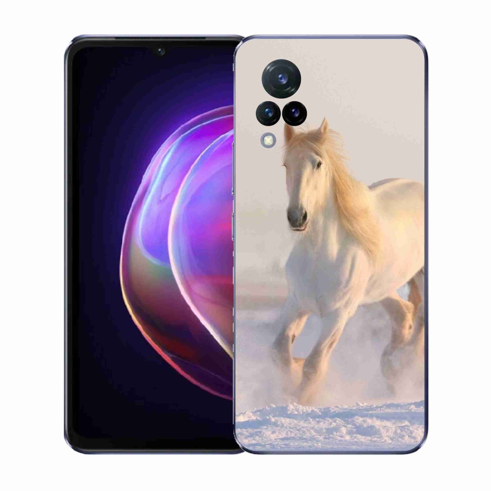 Gélový kryt mmCase na Vivo V21 4G/5G - kôň v snehu