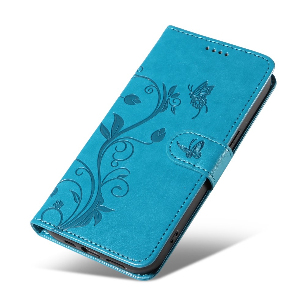 Flowers knižkové púzdro na Xiaomi Redmi A3 - modré