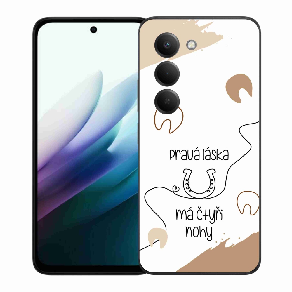 Gélový kryt mmCase na Xiaomi Redmi 15 4G/5G (171mm) - konský motív biele pozadie