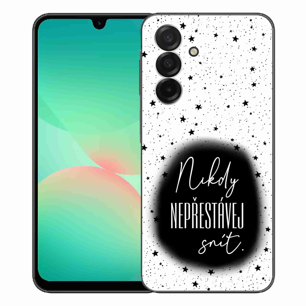 Gélový kryt mmCase na Samsung Galaxy A26 5G - citát 1 čiernobiele pozadie