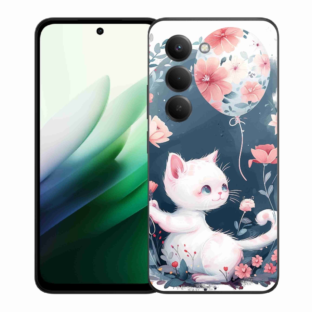 Gélový kryt mmCase na Xiaomi Redmi 15 5G (169mm) - mačiatko s balónikom