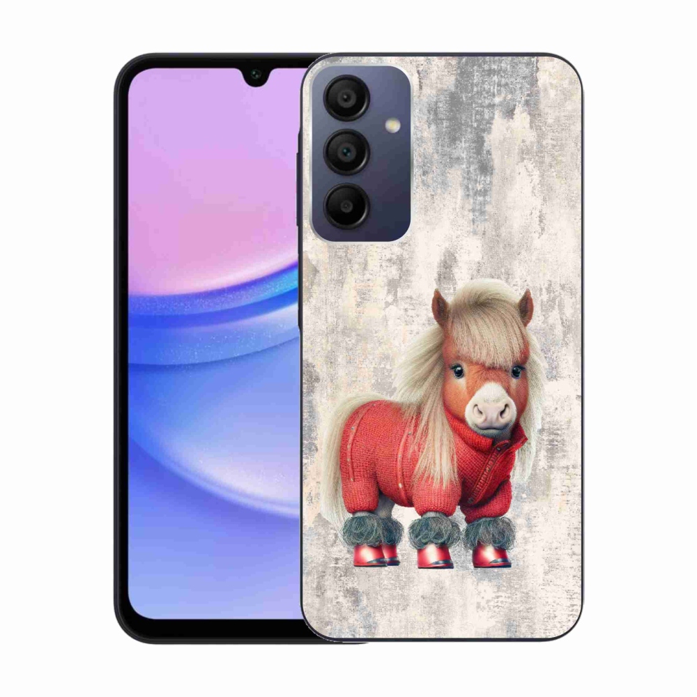 Gélový kryt mmCase na Samsung Galaxy A15 4G/5G - poník vo svetri