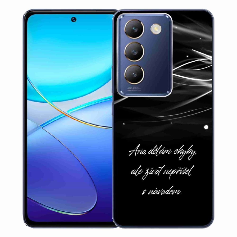 Gélový kryt mmCase na Vivo V40 SE 4G/5G - citát čierne pozadie