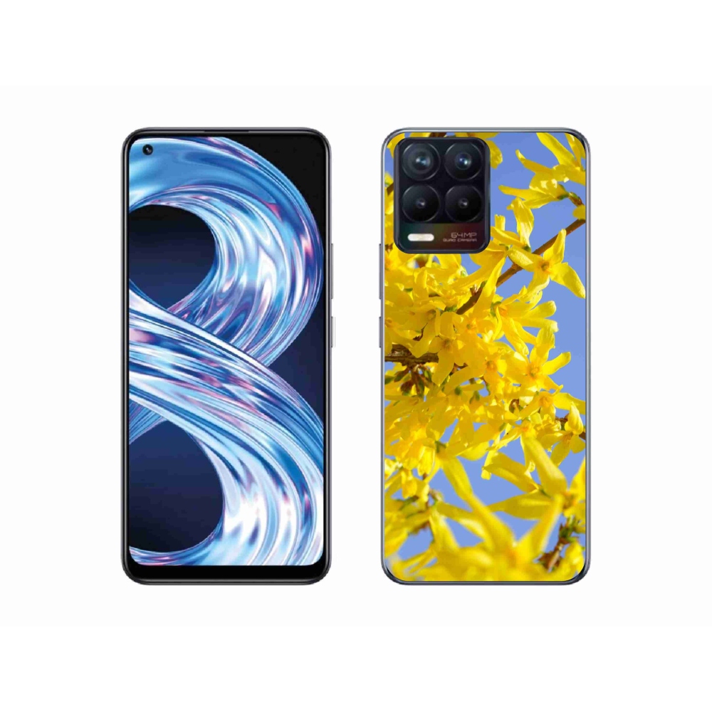 Gélový kryt mmCase na Realme 8 Pro - žlté kvety