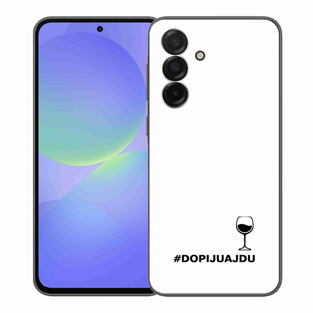 Gélový kryt mmCase na Samsung Galaxy A36 5G - vínny motív biele pozadie