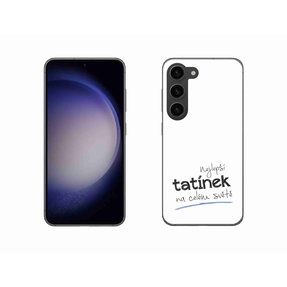 Gélový kryt mmCase na Samsung Galaxy S23 5G - najlepšie otecko 4 biele pozadie