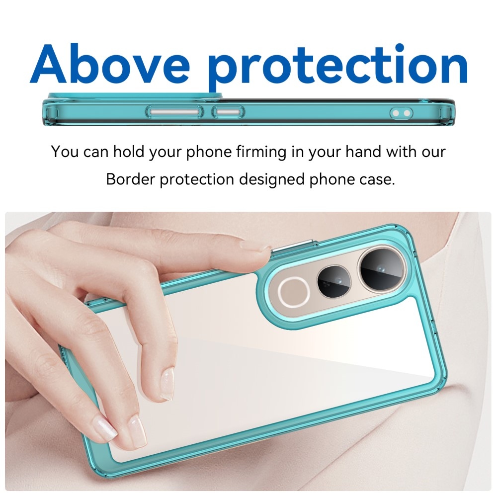 Gélový obal s pevným chrbtom na Vivo V50 Lite 4G/5G - svetlomodrý