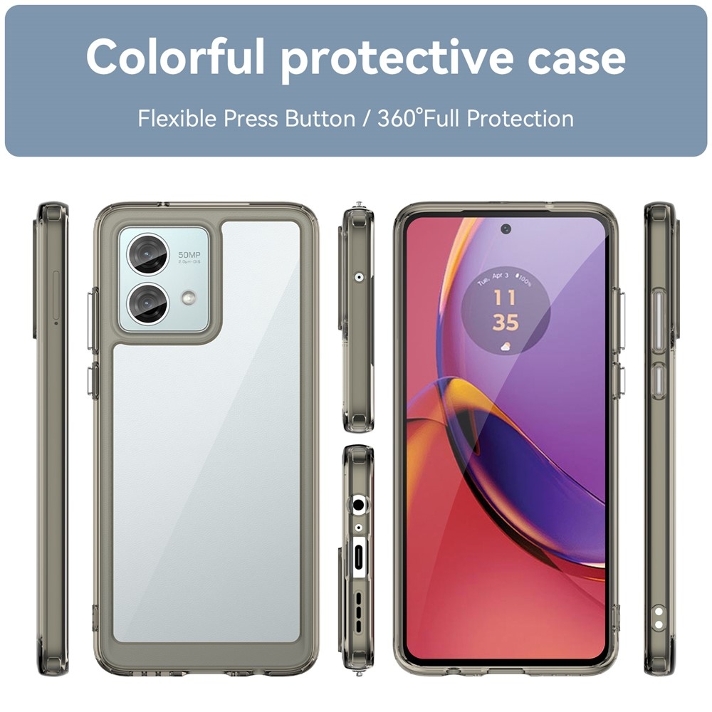 Gélový obal s pevným chrbtom na Motorola Moto G84 5G - šedý