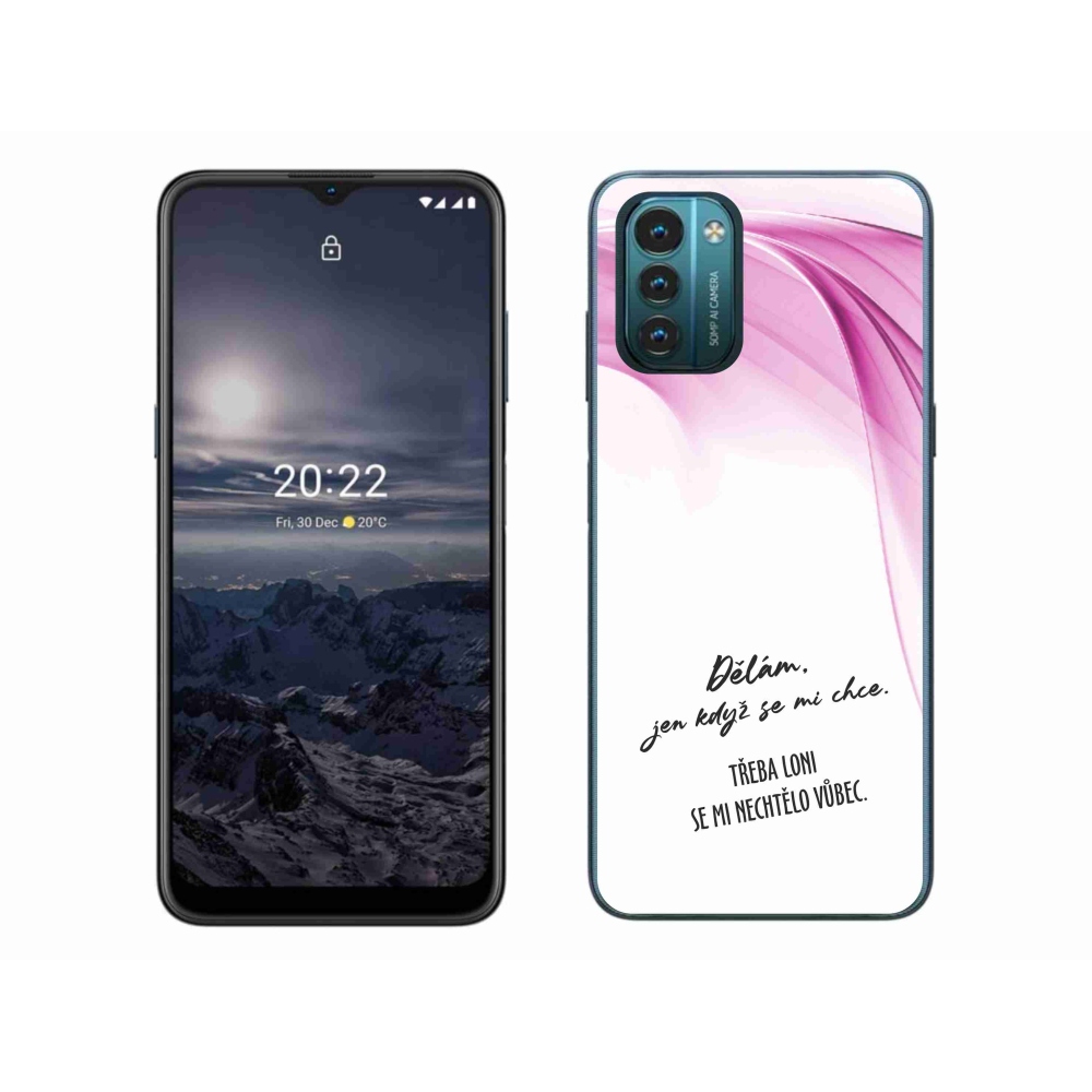 Gélový kryt mmCase na Nokia G11/G21 - vtipný text 12 biele pozadie