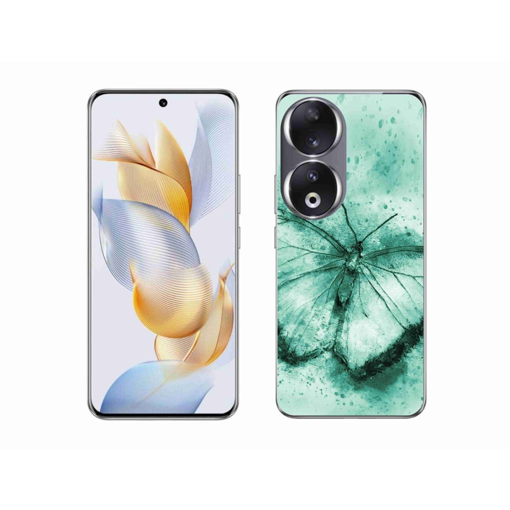 Gélový obal mmCase na Honor 90 - zelený motýľ