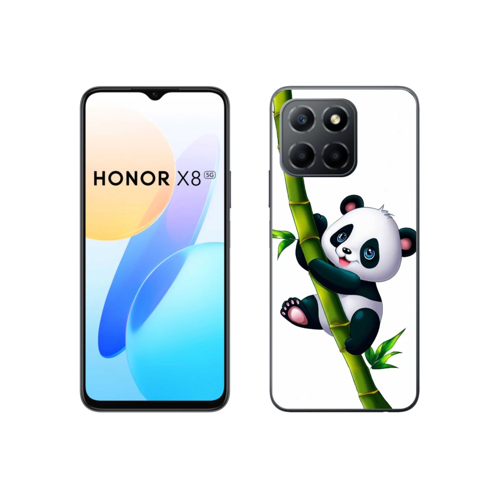 Gélový kryt mmCase na Honor X8 5G/70 Lite 5G - panda na bambuse