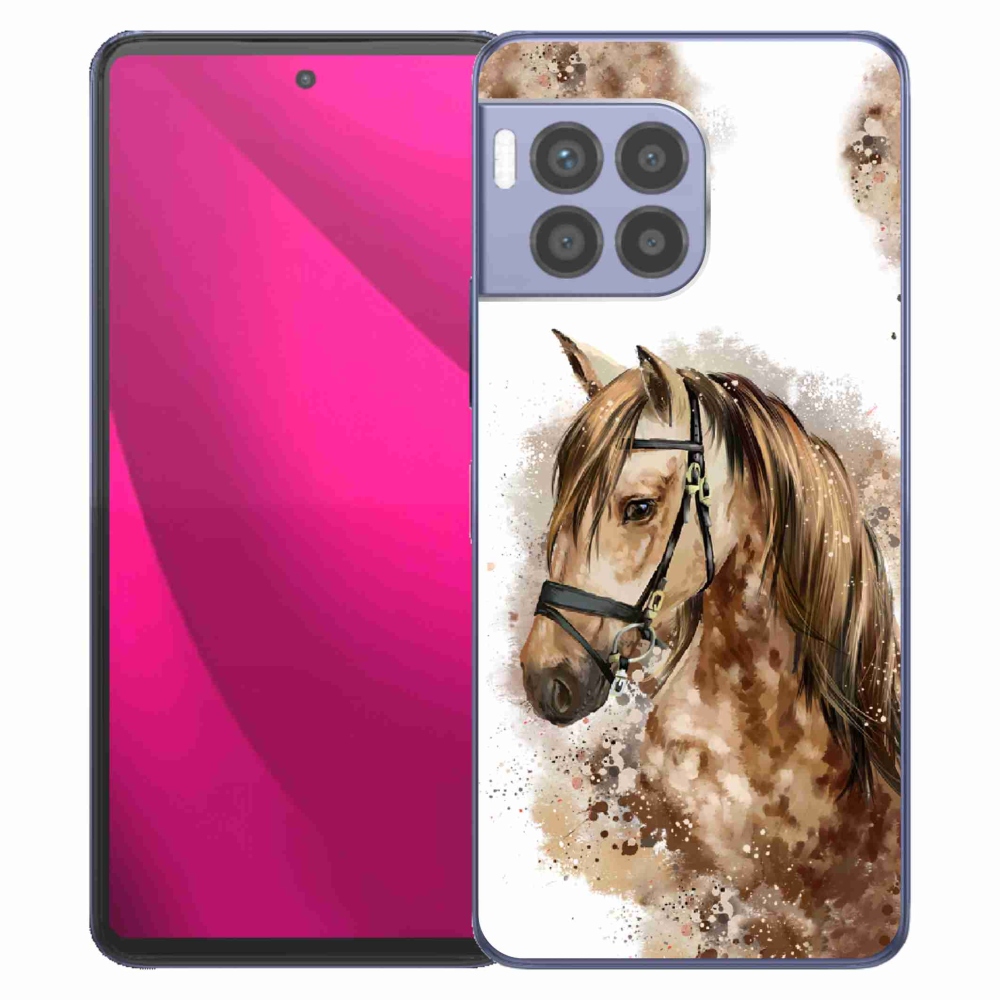 Gélový kryt mmCase na T-Mobile T Phone 2 Pro - hnedý kreslený kôň