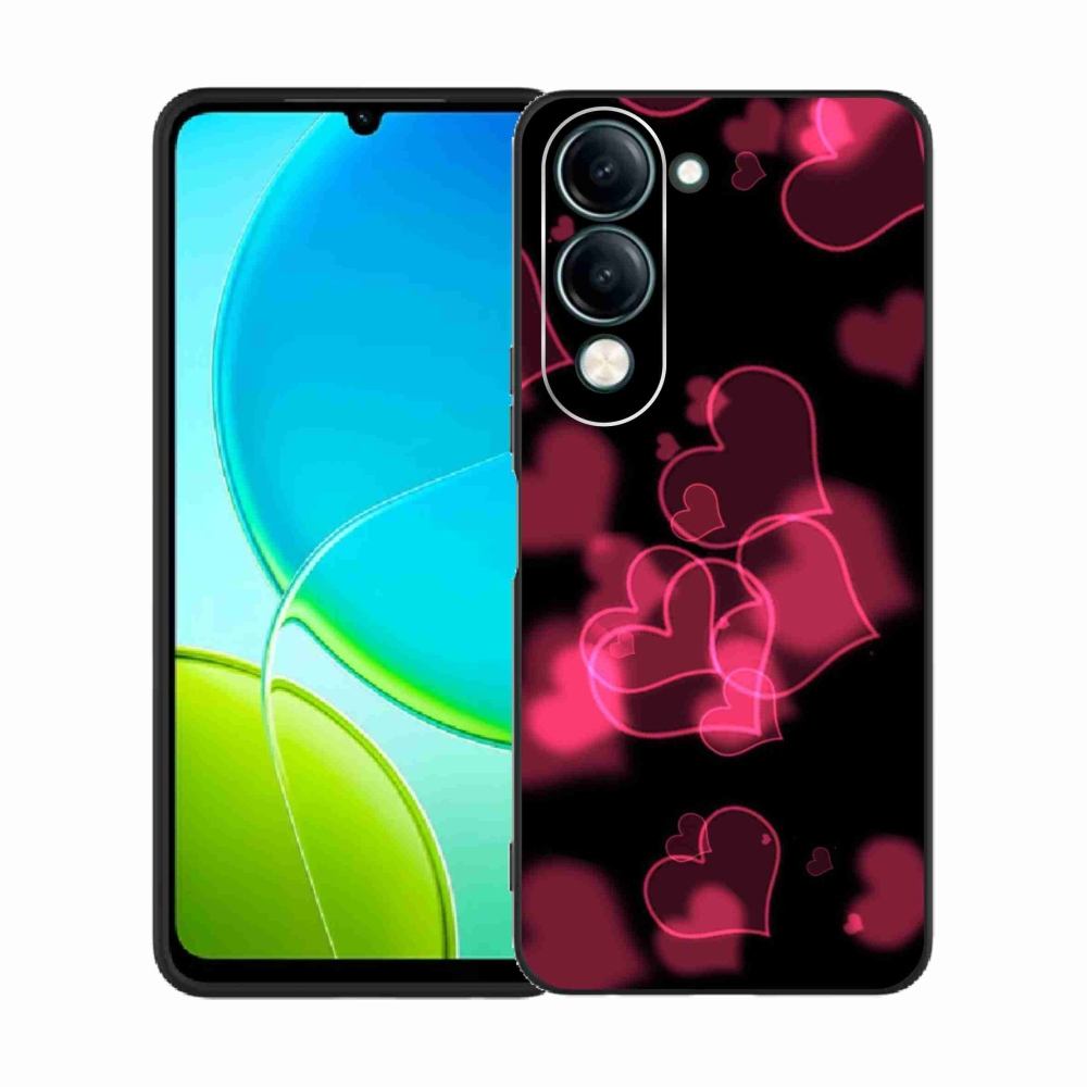 Gélový kryt mmCase na Vivo Y29s 5G - červená srdiečka