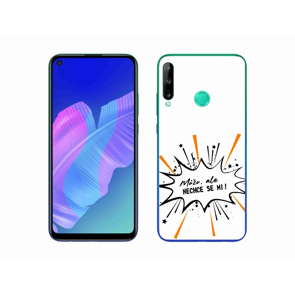 Gélový kryt mmCase na Huawei P40 Lite E - vtipný text 11 biele pozadie