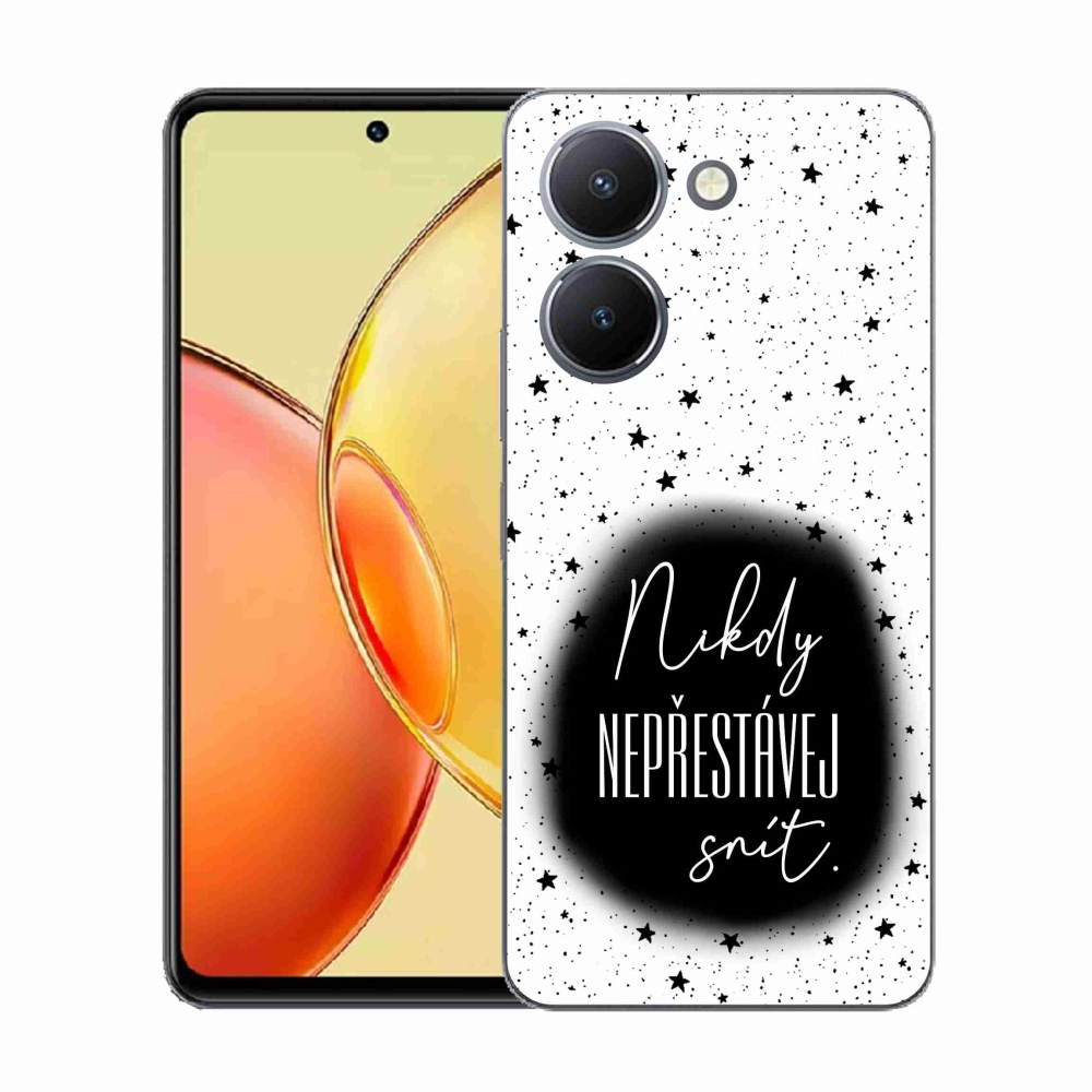 Gélový kryt mmCase na Vivo Y36 - citát 1 čiernobiele pozadie