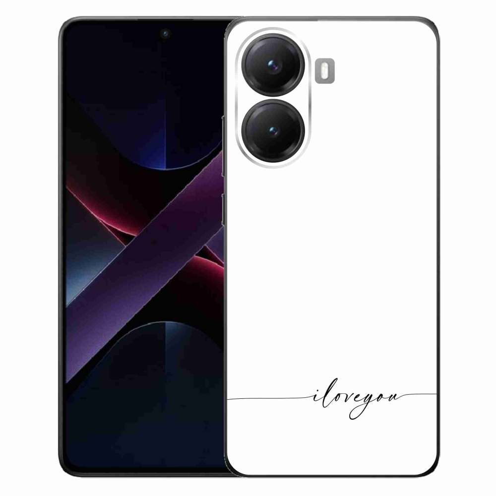 Gélový kryt mmCase na Xiaomi Poco X7 Pro 5G - I love you biele pozadie