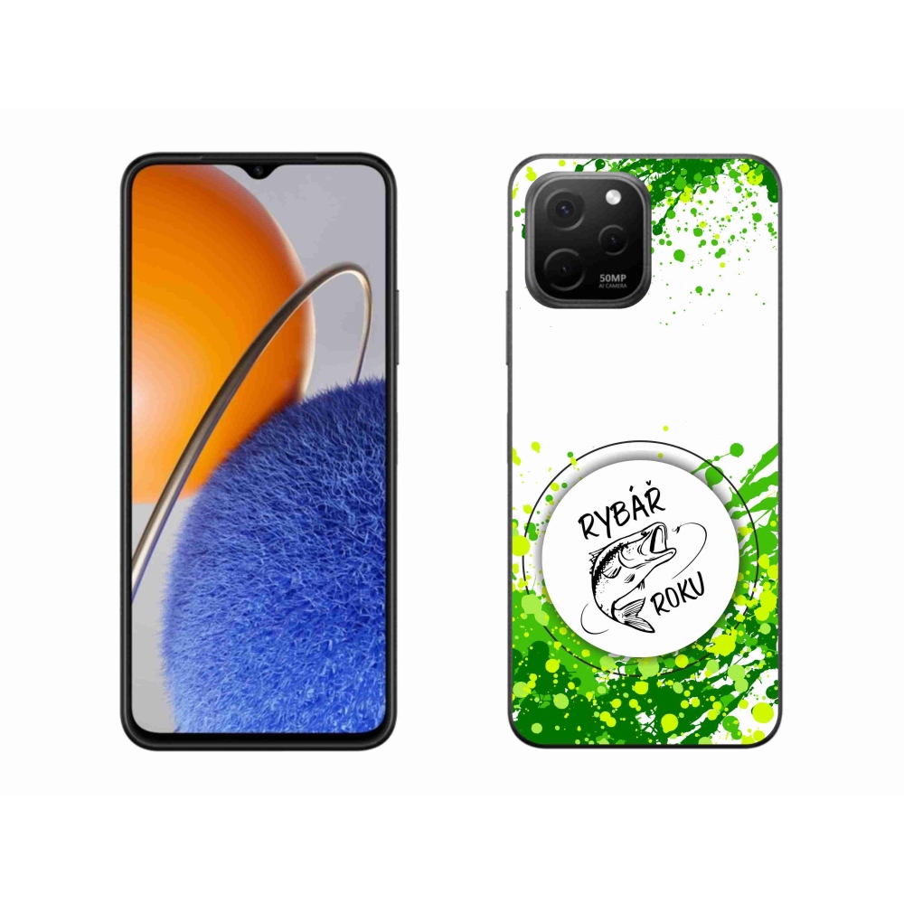 Gélový kryt mmCase na Huawei Nova Y61 - rybár roku biele pozadie