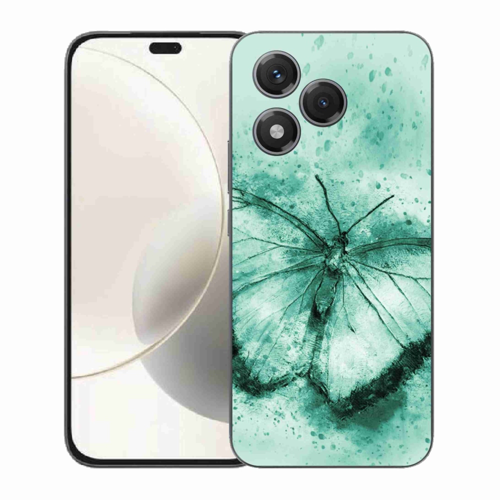 Gélový kryt mmCase na Honor 400 Lite - zelený motýľ