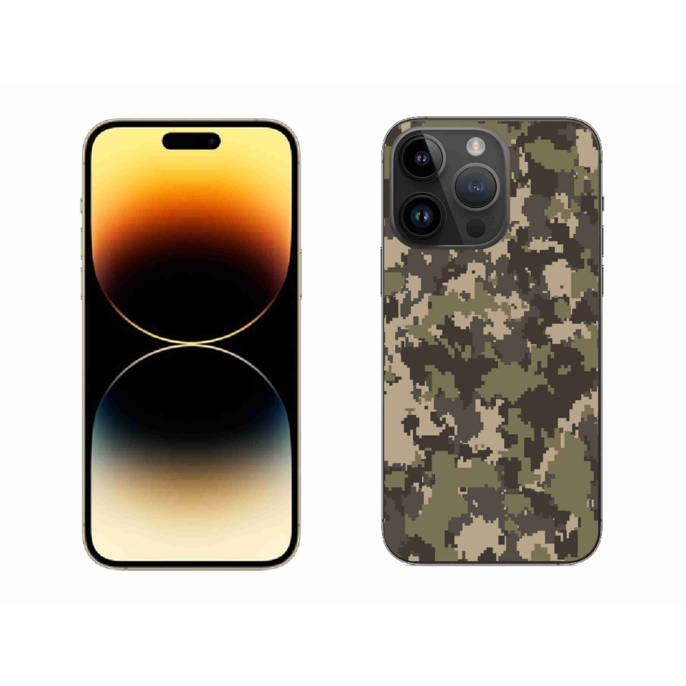 Gélový kryt mmCase na iPhone 14 Pro Max - maskáčový vzor 12