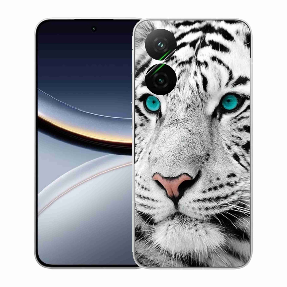 Gélový kryt mmCase na Xiaomi Poco F7 5G - biely tiger