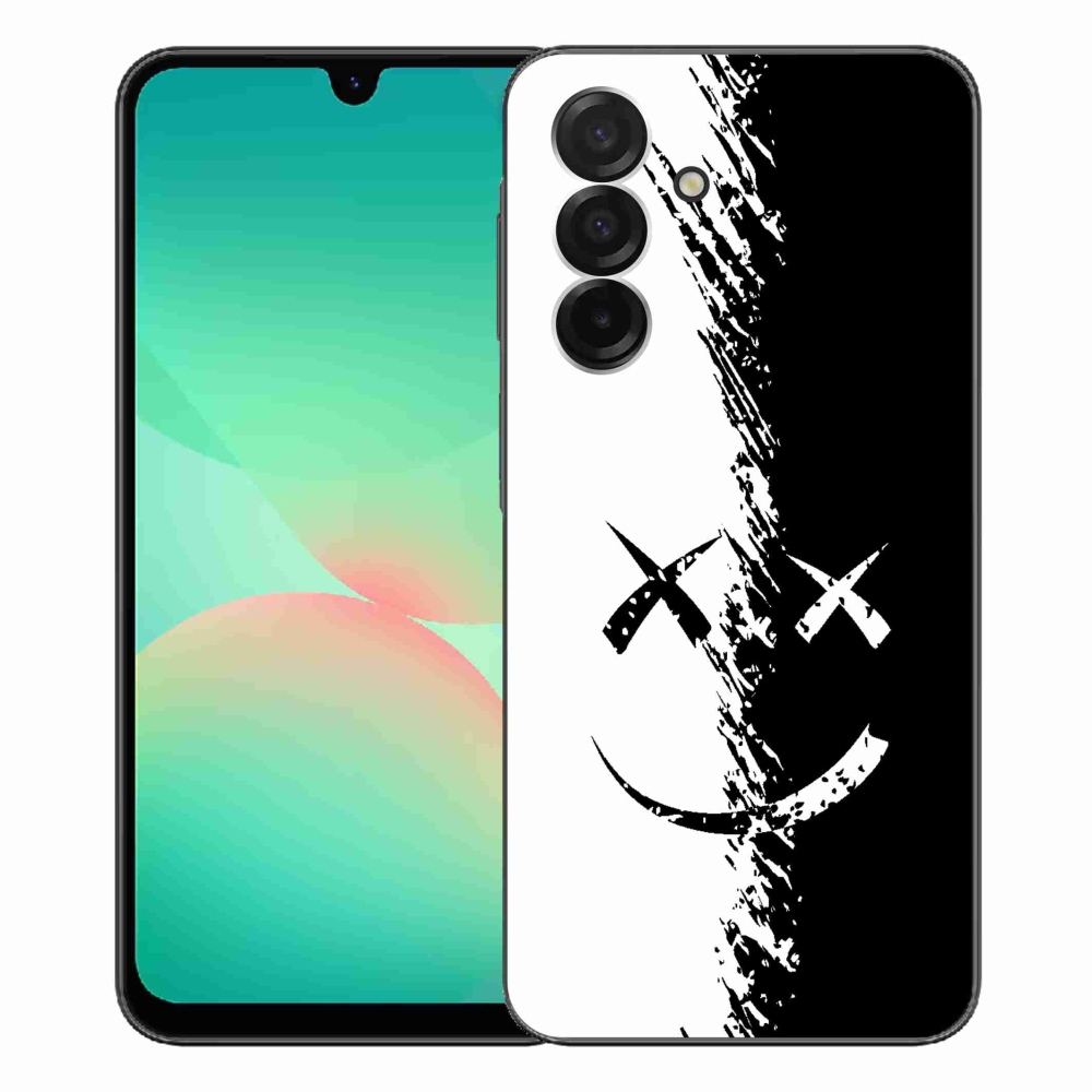 Gélový kryt mmCase na Samsung Galaxy A26 5G - čiernobiely smajlík