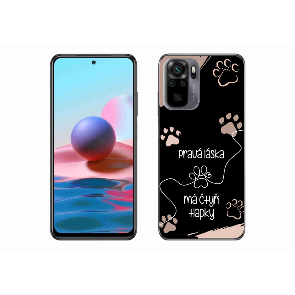 Gélový kryt mmCase na Xiaomi Redmi Note 10S - psí motív 1 čierne pozadie