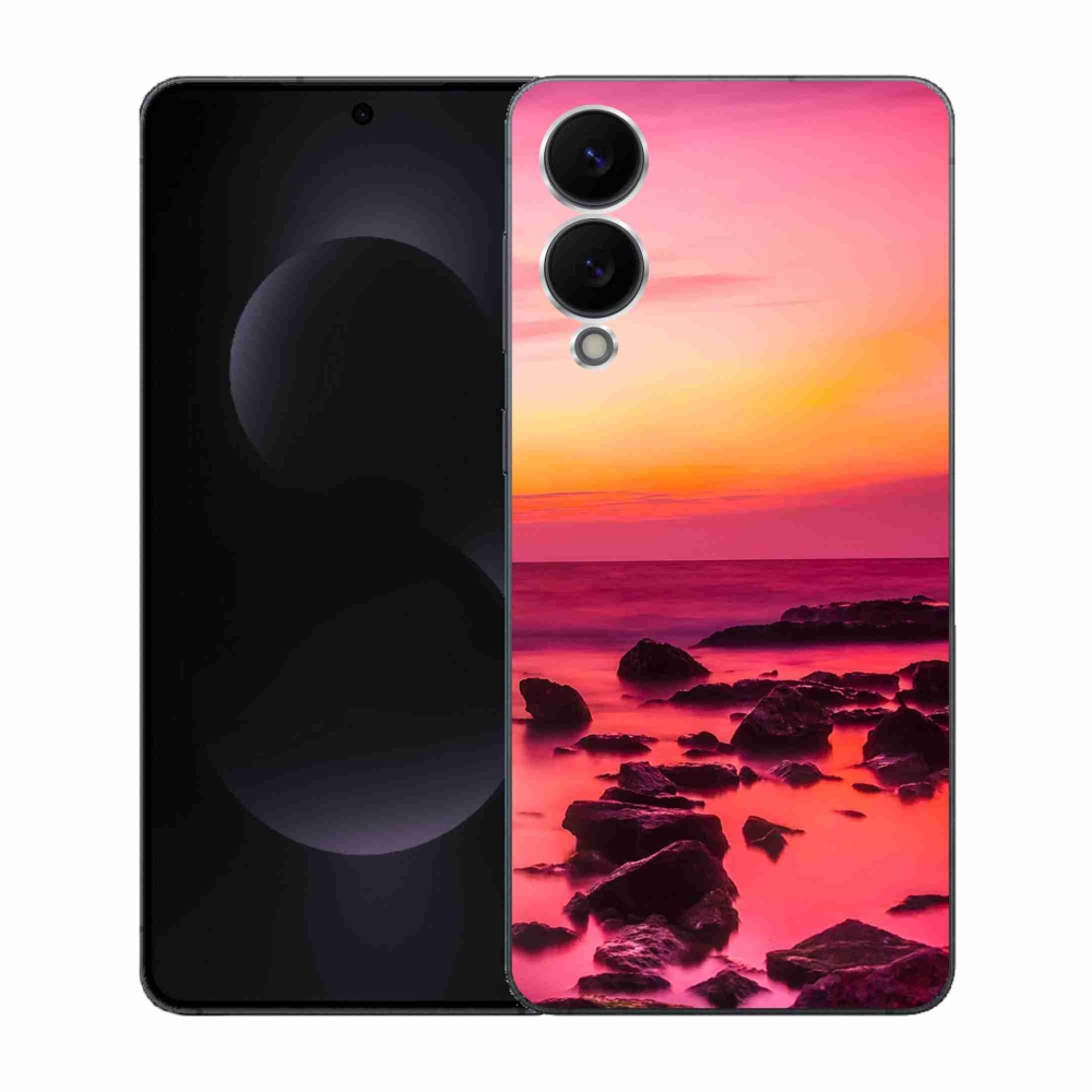 Gélový kryt mmCase na Samsung Galaxy S25 Edge - more a žiara