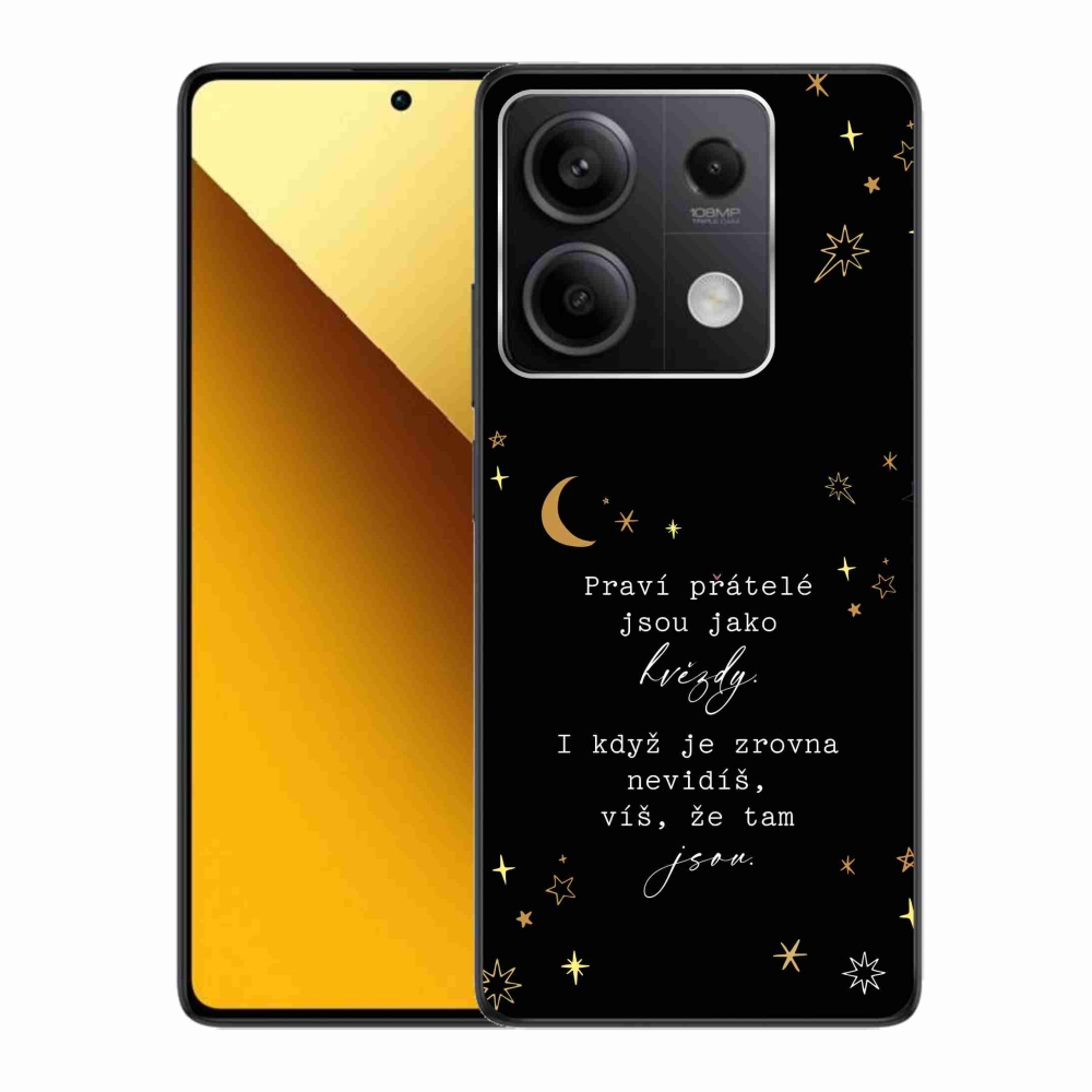 Gélový kryt mmCase na Xiaomi Redmi Note 13 5G - citát 6 čierne pozadie