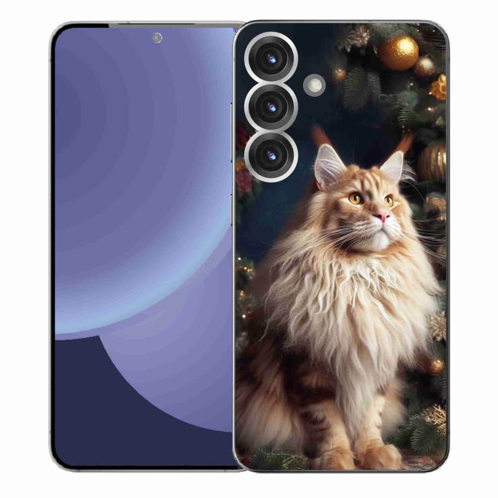 Gélový kryt mmCase na Samsung Galaxy S25+ - mačka pri stromčeku