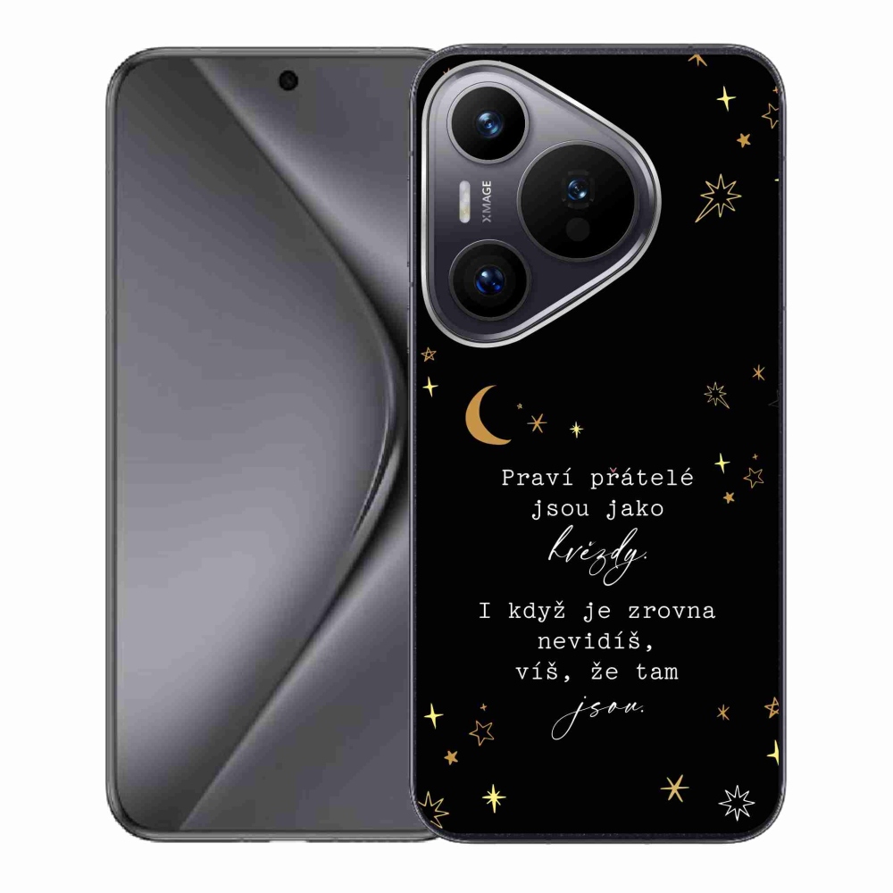 Gélový kryt mmCase na Huawei Pura 70 - citát 6 čierne pozadie