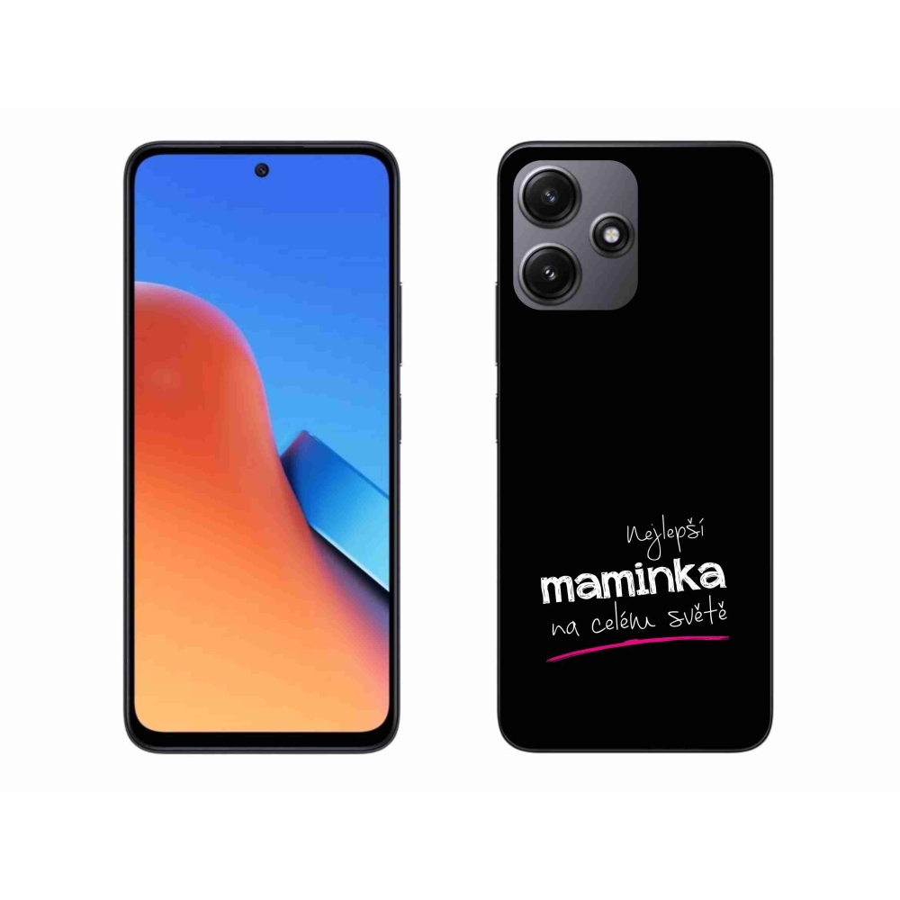 Gélový kryt mmCase na Xiaomi Redmi 12 5G - najlepšia mamička 4 čierne pozadie
