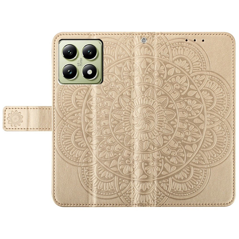 Mandala knižkové púzdro na Xiaomi 15T Pro - zlaté