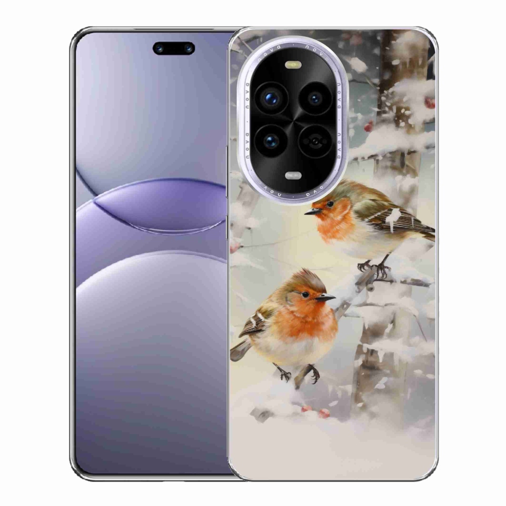 Gélový kryt mmCase na Huawei Nova 13 Pro 5G - vtáčiky v zime