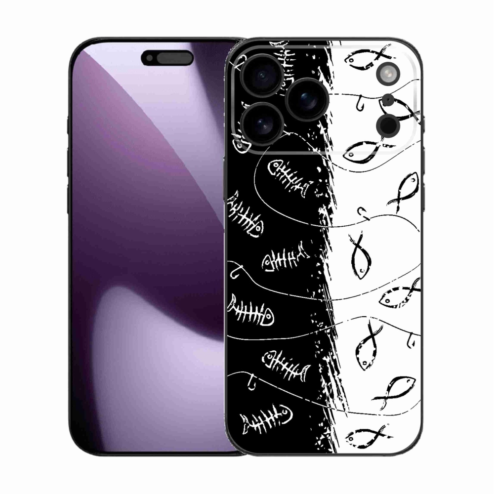 Gélový kryt mmCase na iPhone 17 Pro Max - kostry a rybky