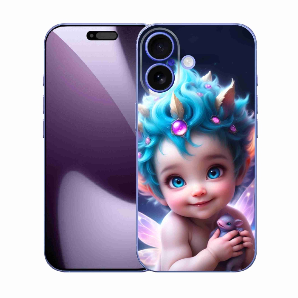 Gélový kryt mmCase na iPhone 17 - dieťa s motýlími krídlami
