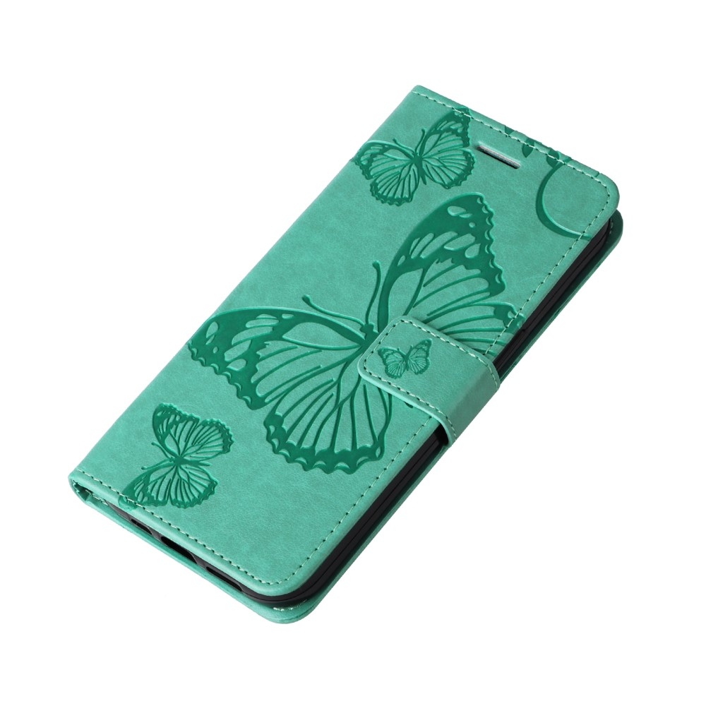 Big Butterfly knižkové púzdro na Samsung Galaxy A06 4G - modrozelené