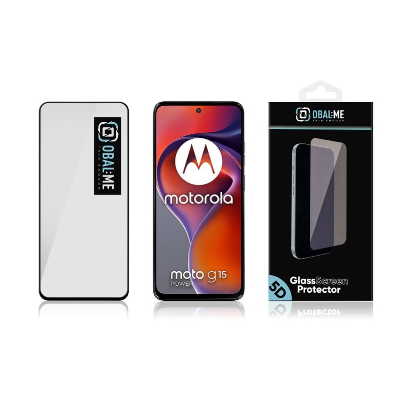 BALENIE:ME 5D tvrdené sklo pre Motorola G15/G15 Power Black