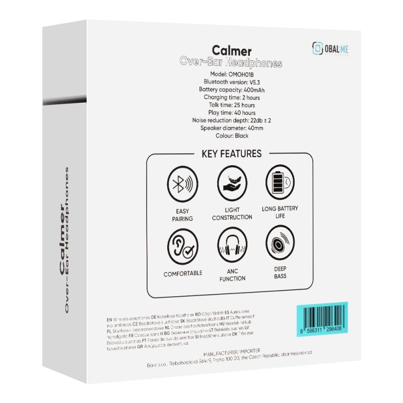 BALENIE:ME Calmer Wireless Over-Ear ANC slúchadlá Black