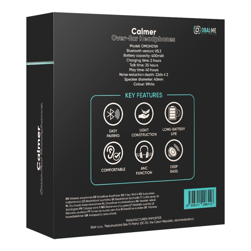 BALENIE:Bezdrôtové slúchadlá ME Calmer Over-Ear ANC White