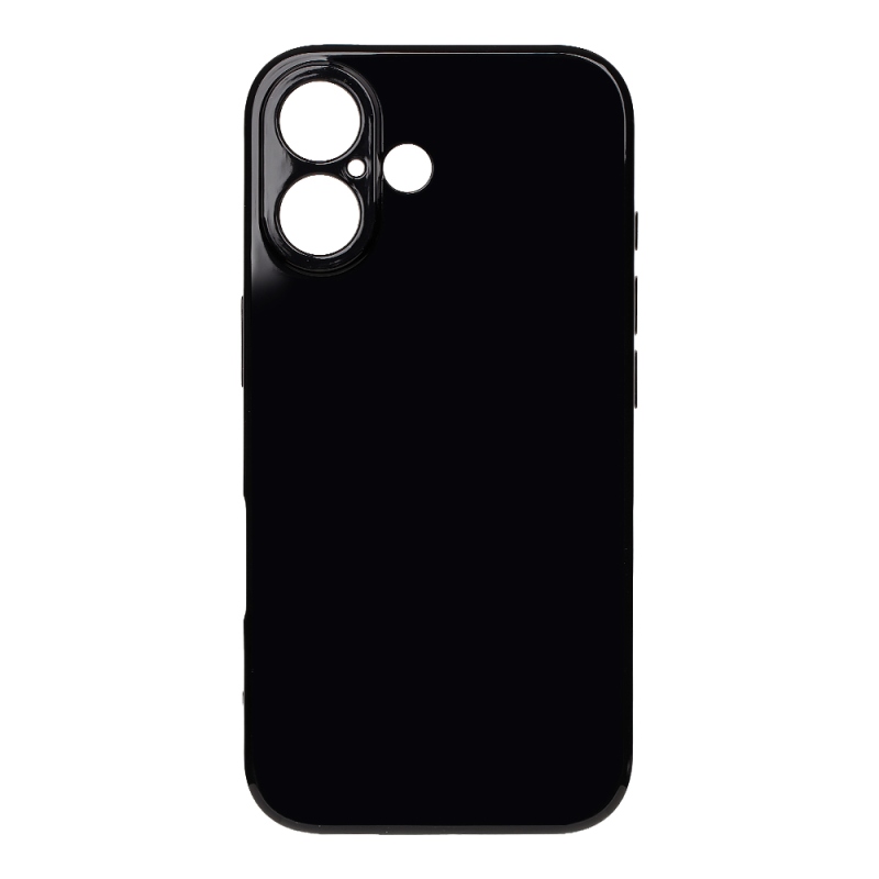 OBAL:ME Lesklé puzdro pre Apple iPhone 16, čierne