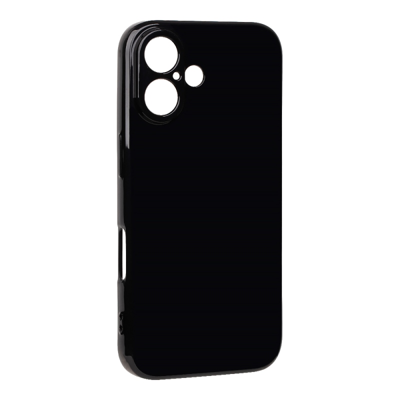 OBAL:ME Lesklé puzdro pre Apple iPhone 16, čierne