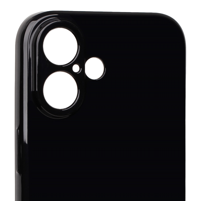 OBAL:ME Lesklé puzdro pre Apple iPhone 16, čierne